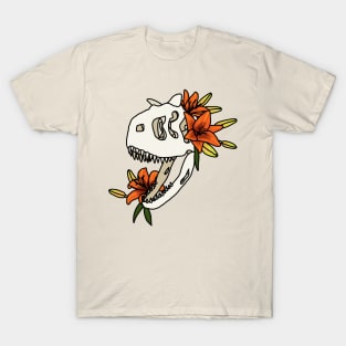 Carnotaurus and Lilies T-Shirt